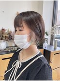 ペールピンク&ペールグリーンのデザインイヤリングカラー