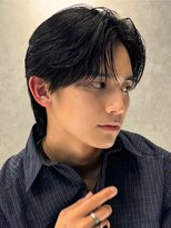 エルマーク 心斎橋(L-MARK)&nbsp;センターパートニュアンスパーマ韓国カルマパーマコンマヘア