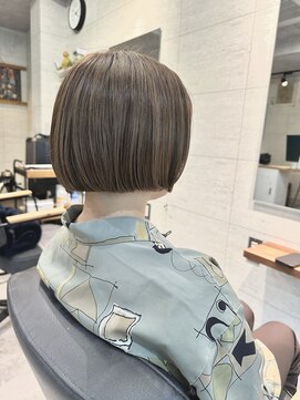 ブルック(BROOK) ハイトーンカラーワンレンボブ【千歳烏山　BROOK】