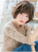 ミルクティーアッシュフェザーショートボブh3越谷20代30代40代