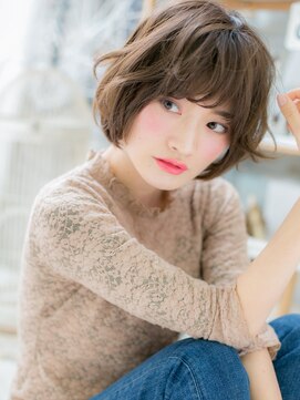 モッズヘア 越谷(mod's hair) ミルクティーアッシュフェザーショートボブh3越谷20代30代40代