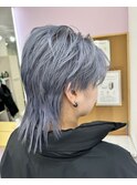 シルバー【ブリーチ、ウルフカット】
