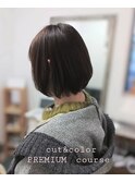 メルティーカラー/似合わせカット/ウェーブミディアム/福島市