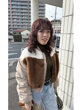 ラメル(RAMEL) らくらくスタイリングパーマ+大人レッドカラー(髪質改善)