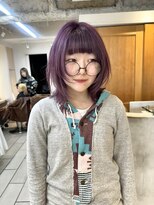 テトラ バイ ネオリーブ 横浜西口店(tetra by neolive)&nbsp;ウルフカット　ラベンダー　ダブルカラー　横浜