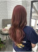 【広島韓国ヘア】韓国レイヤーカット×暖色ピンクカラー