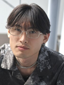 メゾン(Maison) ニュアンスシースルーマッシュ/韓国マッシュ／ブルーブラック/栄