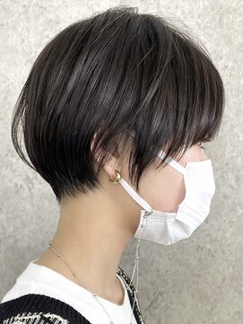 エリマ 横浜西口(elima) 横浜西口白髪染めハンサムショートアッシュグレージュカラー40代