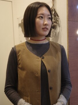 チャプター 問屋町(chapter) 切りっぱなしパツっとボブ髪質改善トリートメント