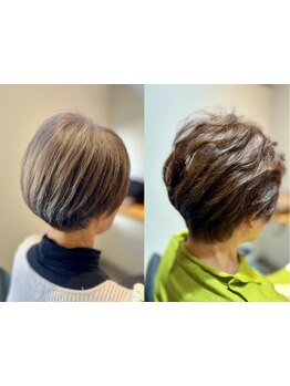 大人女性の悩みに寄り添う！ダメージレスカラーで白髪染めも白髪ぼかしも上品なナチュラルスタイルに☆