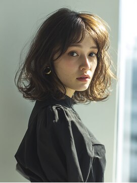 ビーピージェイズ 宇城店(BPJ'S) 大人可愛い☆透明感カラー×無造作ゆるふわミディ