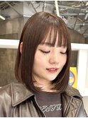 ☆ロングボブカットまとまりツヤカラー原宿30代40代