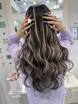 ラピス 池袋(Lapis) ダークグレージュハイライト/シールエクステ/ブリーチ