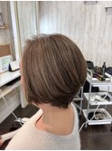 50代からの艶髪◎後頭部ふんわり髪質改善ショートボブ