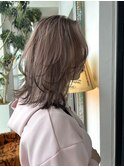 【n】毛先のポイントカラー,ハイトーンミディローレイヤー