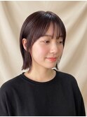 パープル/縮毛矯正/髪質改善ストレート/ボブ/前髪あり