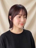 ココカラヘアー ニコ(cococara hair nico)&nbsp;パープル/縮毛矯正/髪質改善ストレート/ボブ/前髪あり