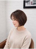 【大人ショートボブ×丸みシルエット】