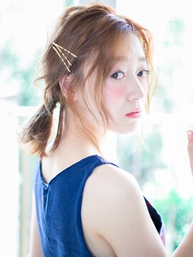 ノラ ヘアーサロン(NORA HAIR SALON) NORA【ERI】波打ちウェーブ今どき簡単１分★くるりんぱアレンジ