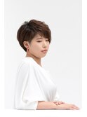 30代/欲張り耳掛けショート/暖色系カラー/ふわふわショート