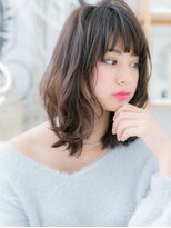 モッズヘア 越谷(mod's hair)&nbsp;斜めバングインナーカラー小顔くびれヘアc5越谷20代30代40代