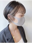 【morio 原宿】丸みショート インナーカラー ベージュ