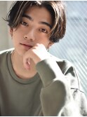 メンズ/センターパート/韓国風/マッシュ/刈り上げ/パーマ