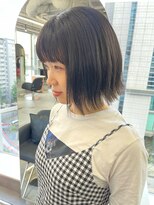 ジエクトカナウ 大阪梅田店(The Ect canow) ブルーグレージュ/アッシュブラック/マチルダボブ/梅田ボブ