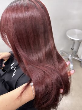 サイン 表参道(SIGN) レイヤーカットワインレッドインナーカラーケアブリーチ