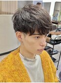 【銀座】束感丸みメンズマッシュ ノーセットもOK 頭の形カバー