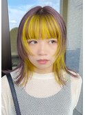 ミルクティーベージュダブルカラーインナーカラーケアブリーチ