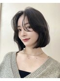 大人気！韓国風ヘア　前髪長めのボブ　タンバルモリ　大宮