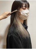 ロング インナーカラー【ブリーチ/インナーカラー/ベージュ】