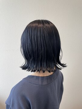 サラ ビューティー サイト 古賀店(SARA Beauty Sight) 外ハネボブ/切りっぱなしボブ/アッシュグレージュ/20代30代