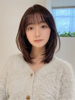 クラン 横浜(Clanc)&nbsp;くびれヘア ハイライトカラー アプリコットオレンジ 夏