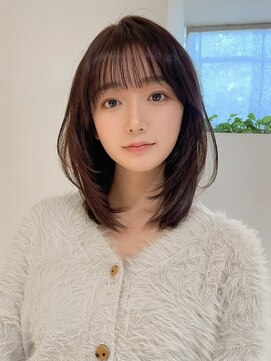 クラン 横浜(Clanc) くびれヘア ハイライトカラー アプリコットオレンジ 夏