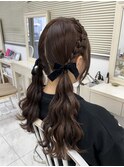 編み込みツイン