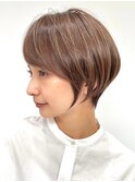 30代40代大人女性/前髪ありショートボブ/ショートヘア/髪質改善