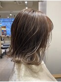 ナチュラル極細ハイライト/グレージュ