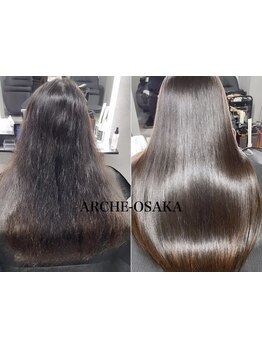 【南船場】ドライヤーをするだけでもツヤ髪が叶う♪縮毛矯正・プレミアム酸性ストレートがおすすめです◎