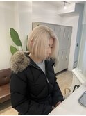 ホワイトブロンド♪ボブ♪