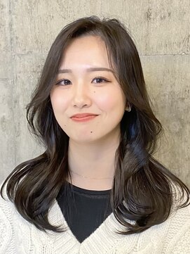 ハーフアンドハーフ(HALF and HALF) 赤み消しカラー/オリーブグレージュ/レイヤーカット