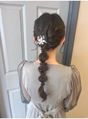 ヘアセット/フィッシュボーン/お呼ばれヘア