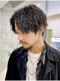 銀座センターパート波巻きパーマッシュツイスパメンズパーマ