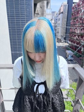 シィーム(cime) デザインカラー ホワイト×ブルー