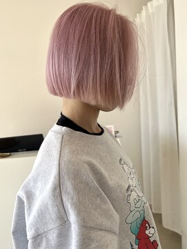 コト 福井大和田店(coto) 福井　大和田　ハイトーンカラー　ボブ　ホワイトピンクカラー