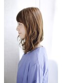 夏美髪質改善アプリコットオレンジハイライトカラーくびれヘア70