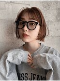 エアリーボブ 顔周りカット グレージュ 透明感カラー
