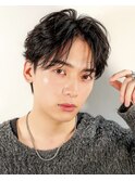 ニュアンスセンターパートウルフ韓国ヘアツーブロパーマ
