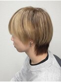 メンズハイライト×ナチュラルマッシュ